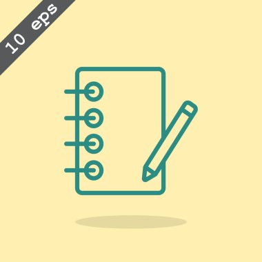 defter kalem simgesi ile