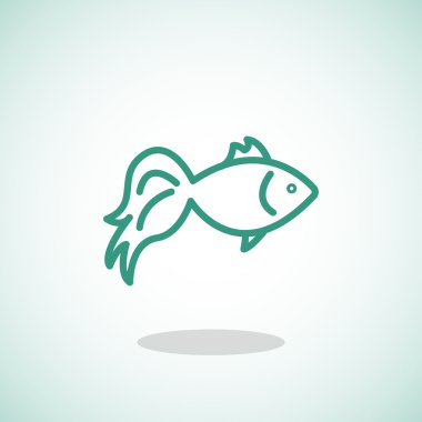 karikatür balık simgesi