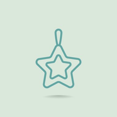 Noel yıldızı simge. 