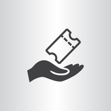 İndirmek için bir bilet sembol alma el