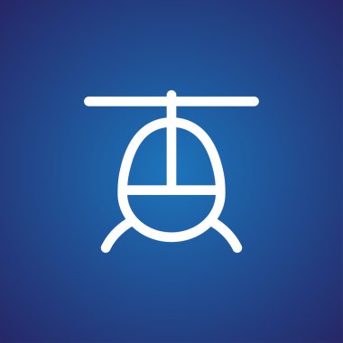 helikopter siluet simgesi