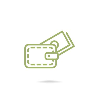 Para simgesi olan cüzdan