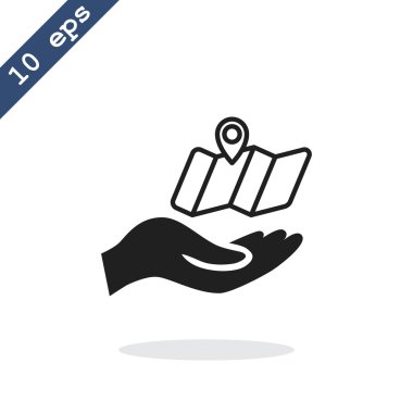 Konumu harita simgesi.