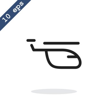 helikopter siluet simgesi