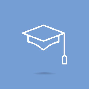 Öğrenci mezuniyet şapka simgesi