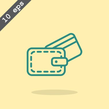 M-cüzdan ile kredi kartı simgesi