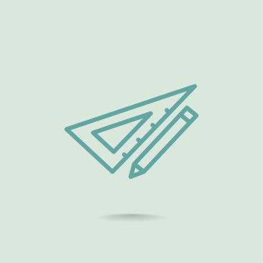 Cetvel simgesi olan kalem