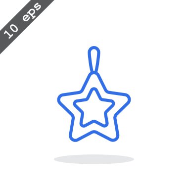 Noel yıldızı simge. 