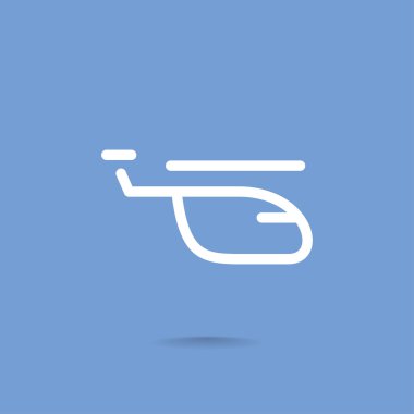 helikopter siluet simgesi