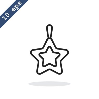 Noel yıldızı simge. 