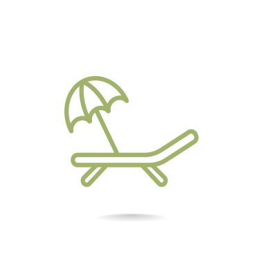 şezlong şemsiye simgesiyle