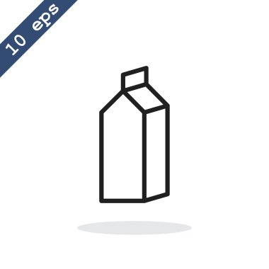 Kağıt paket süt simgesinin