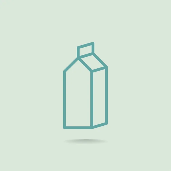 Paquet de papier de icône de lait — Image vectorielle