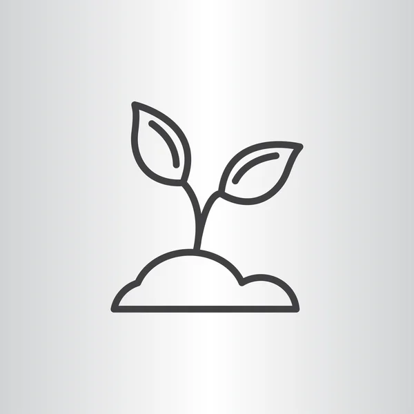 Roślina kiełkować ikona — Wektor stockowy