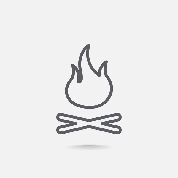 Ícone de fogueira ardente —  Vetores de Stock