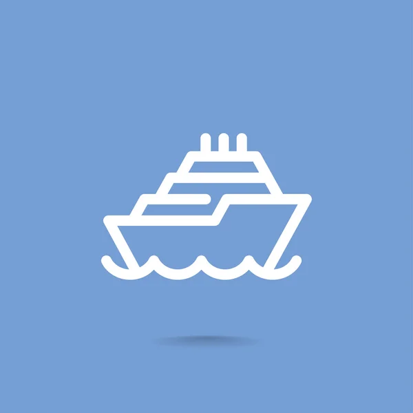 Ship web icon. — Stock Vector