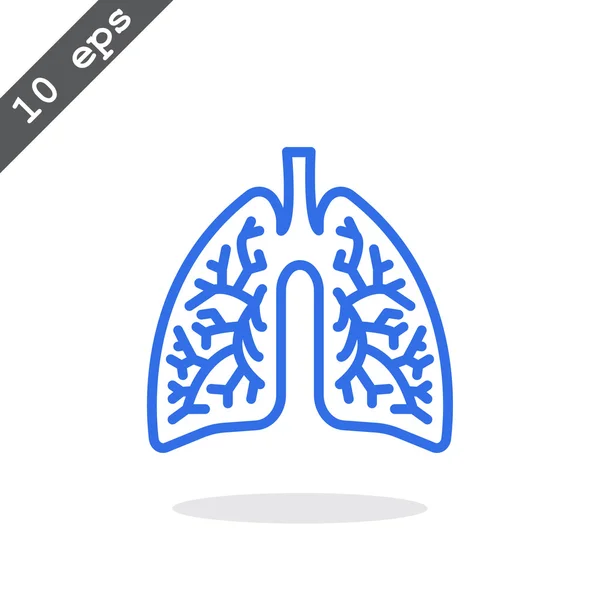 Icono de pulmones humanos — Vector de stock