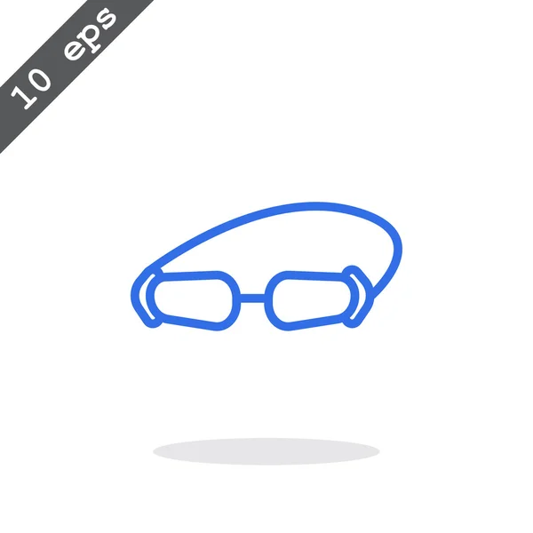 Аксесуар окуляри значок — стоковий вектор