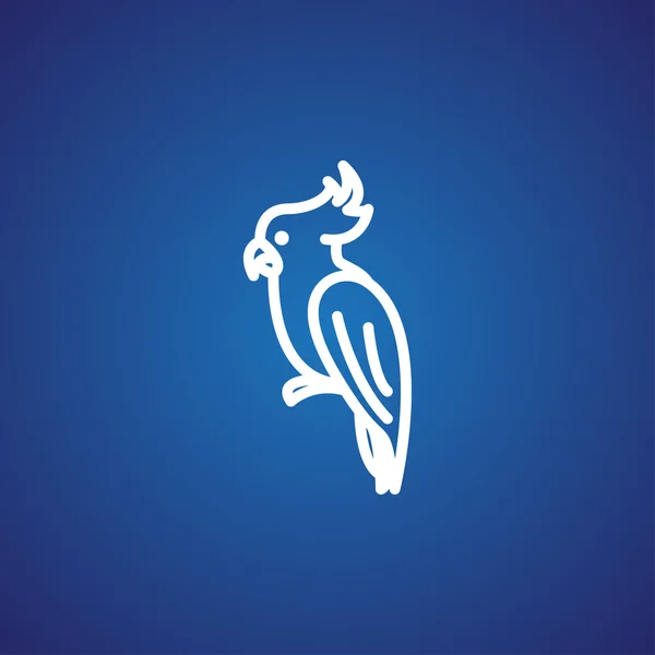Ícone de pássaro papagaio — Vetor de Stock