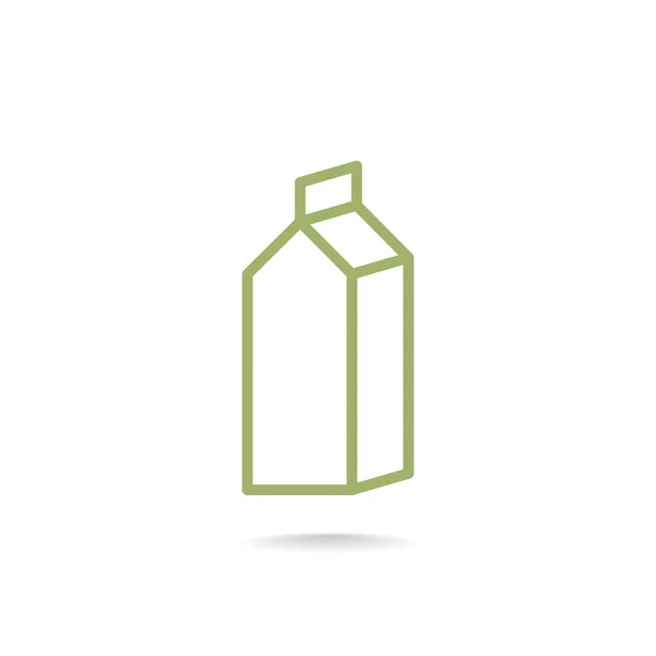 牛乳アイコンの紙パッケージ — ストックベクタ