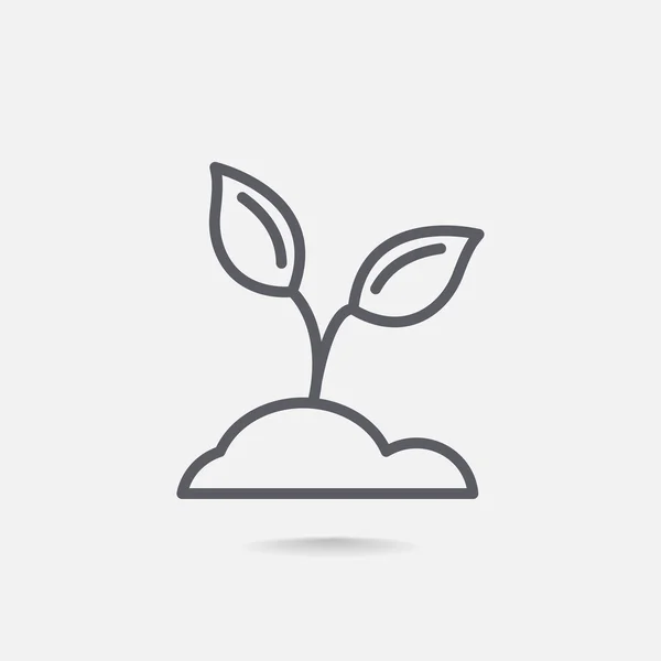 植物の芽のアイコン — ストックベクタ
