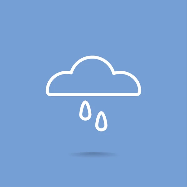 Cloud and rain icon — Stock Vector