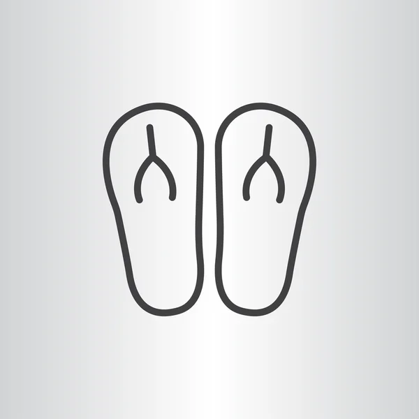 Beach slippers icon — Stock Vector