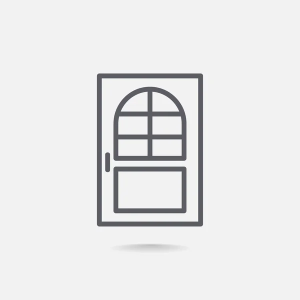 Dom drzwi ikona — Wektor stockowy