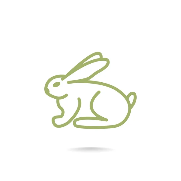 Icono de conejo o conejo — Vector de stock