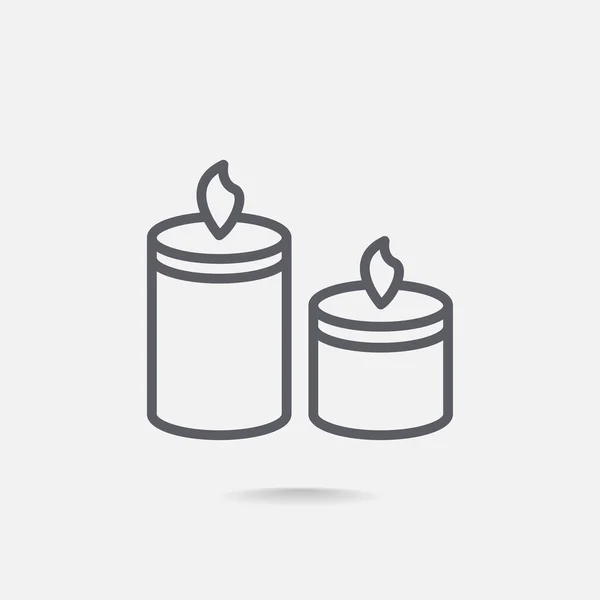 Quema de velas icono — Vector de stock