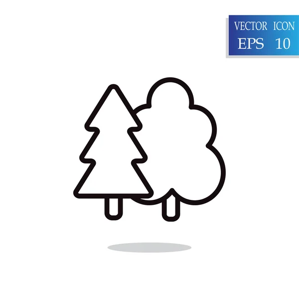 Icono de árboles forestales — Vector de stock