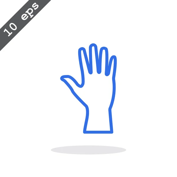 Mänsklig hand spindelväv ikonen — Stock vektor