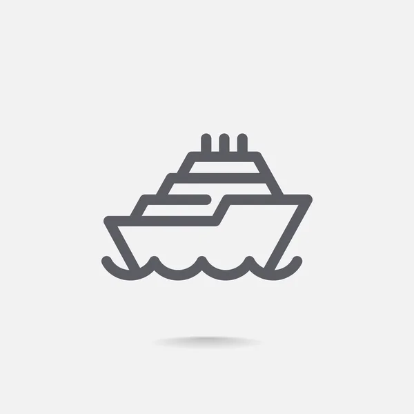 Ship web icon. — Stock Vector