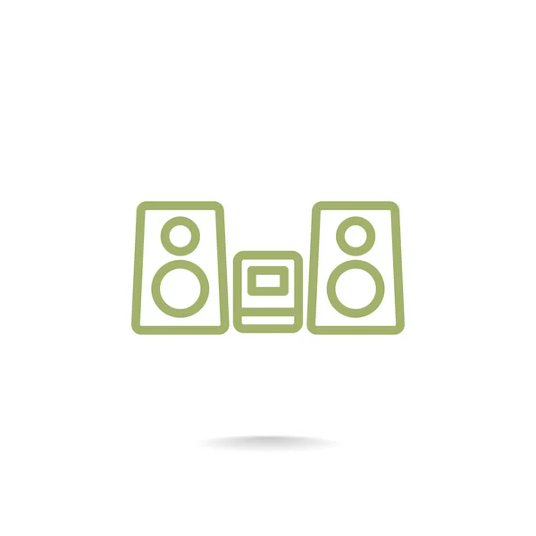 Icono del sistema de audio en casa — Vector de stock