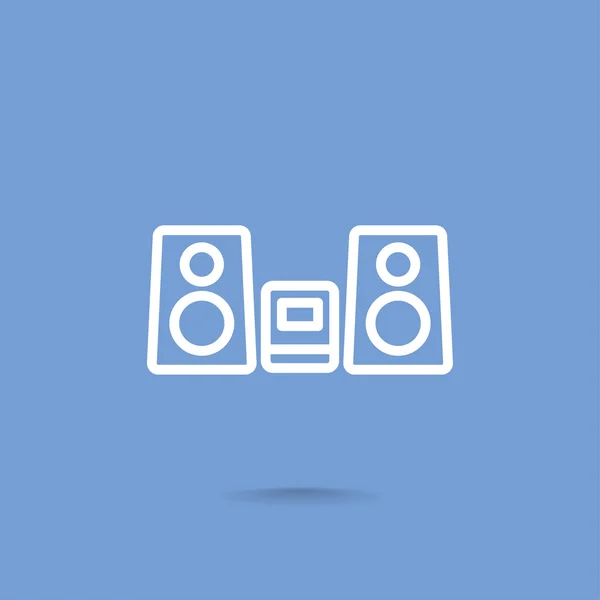 Home audio system icon — Stock Vector