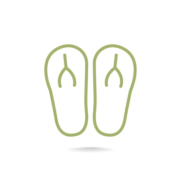 Zapatillas de playa icono — Vector de stock