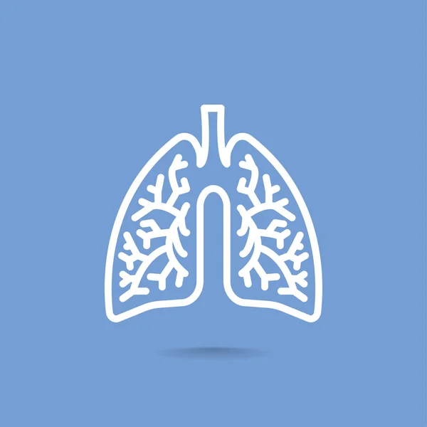 Människans lungor ikonen — Stock vektor