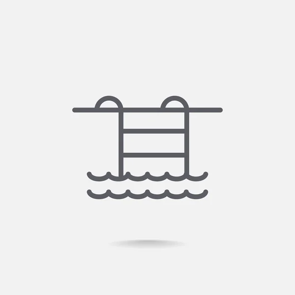 Bazén ikona — Stockový vektor