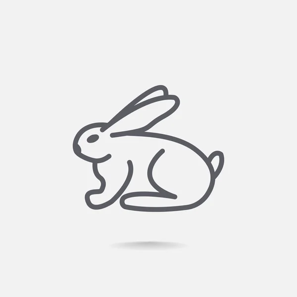 Ícone de coelho ou coelho — Vetor de Stock