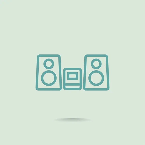 Icono del sistema de audio en casa — Vector de stock