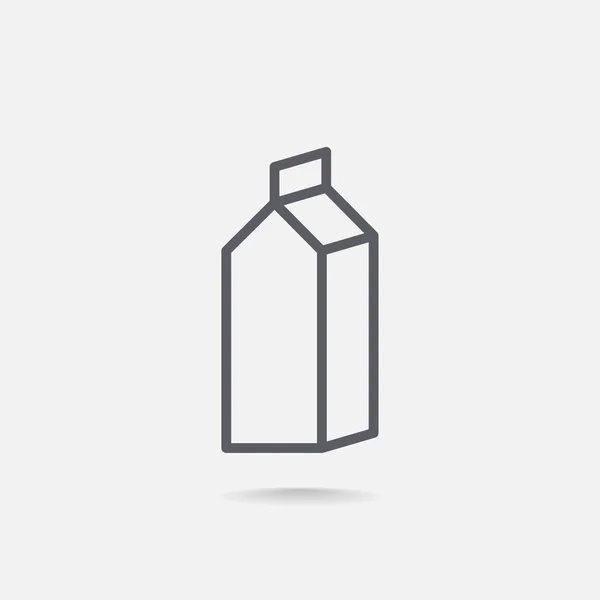 Paquete de papel del icono de la leche — Vector de stock