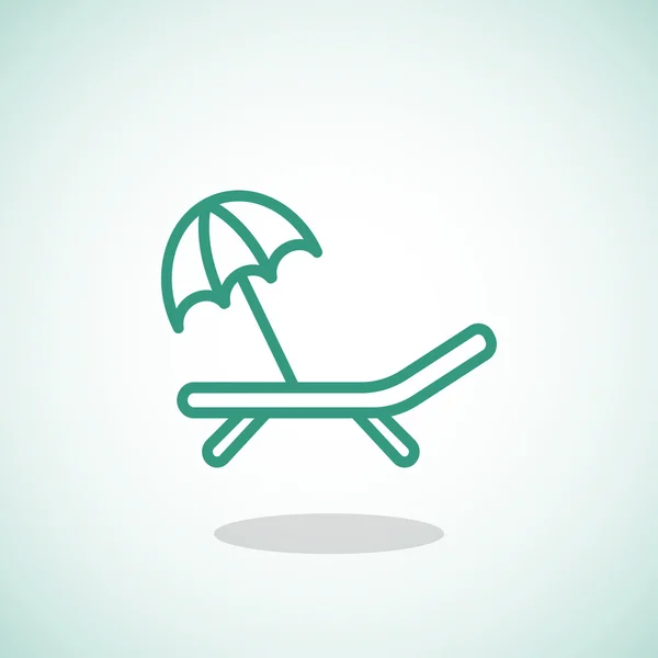 Leżak, parasol ikona — Wektor stockowy