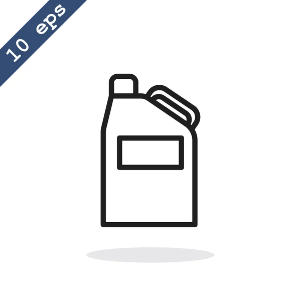 Jerrycan con icono de aceite — Vector de stock