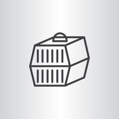 Evde beslenen hayvan taşıma kutusu simgesi