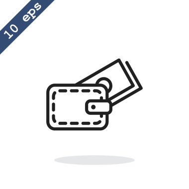 Para simgesi olan cüzdan