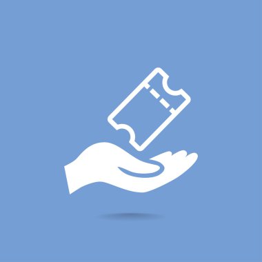 İndirmek için bir bilet sembol alma el