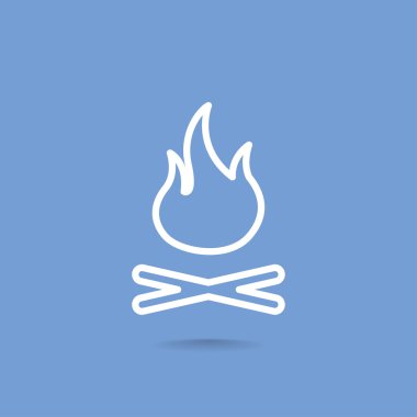 yanan kamp ateşi simgesi