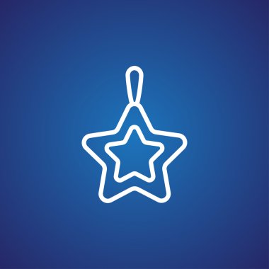 Noel yıldızı simge. 