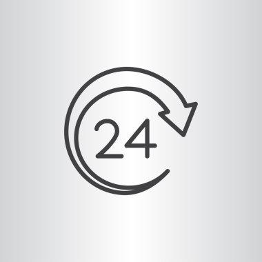 Yirmi dört saat hizmet simgesi