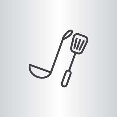 Kepçe ve spatula simgesi